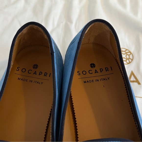 Socapri Men's Blue Suede Loafers Shoes New 12 w/ Dustbag - Picture 7 of 11